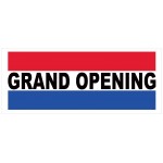 Grand Opening Patriotic 2.5' x 6' Vinyl Business Banner