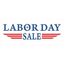 Labor Day Sale 2.5' x 6' Vinyl Business Banner