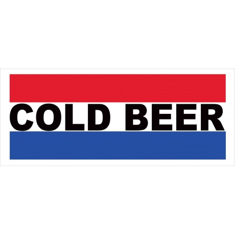 Cold Beer 2.5' x 6' Vinyl Business Banner