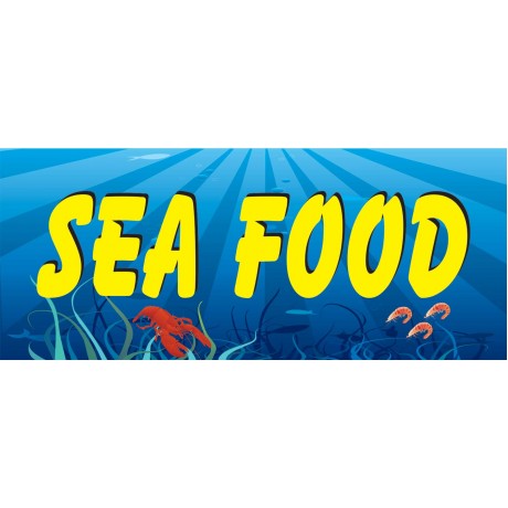 Seafood Simple 2.5' x 6' Vinyl Business Banner