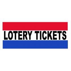 Lottery Tickets 2.5' x 6' Vinyl Business Banner
