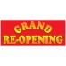 Grand Re-opening Red 2.5' x 6' Vinyl Business Banner