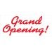 Grand Opening Red Curves 2.5' x 6' Vinyl Business Banner