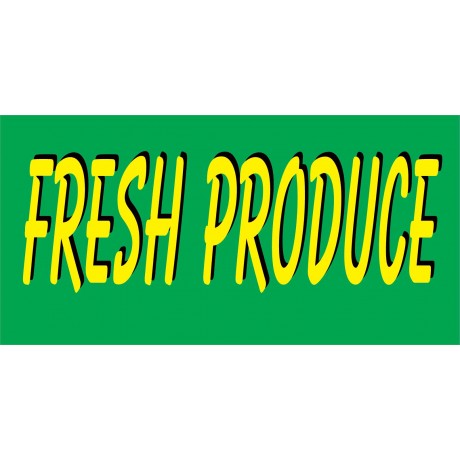 Fresh Produce Green 2.5' x 6' Vinyl Banner