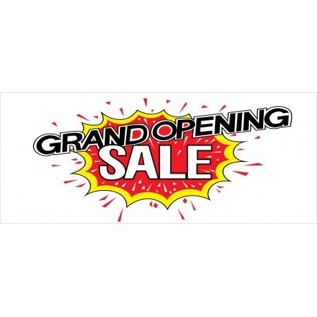 Grand Opening Sale Explosion 2.5' x 6' Vinyl Business Banner