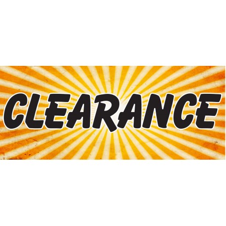 Clearance Yellow 2.5' x 6' Vinyl Business Banner