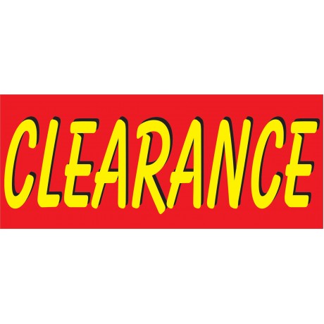 Clearance Red & Yellow 2.5' x 6' Vinyl Business Banner