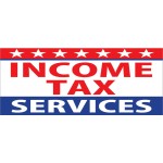 Income Tax Services 2.5' x 6' Vinyl Business Banner