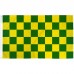 Checkered Green & White 3' x 5' Polyester Flag, Pole and Mount