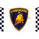 Lamborghini Racing White 3' x 5' Polyester Flag