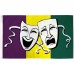 Thespian Comedy Tragedy 3' x 5' Polyester Flag, Pole and Mount