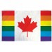 Canada Pride Rainbow 3' x 5' Polyester Flag, Pole and Mount
