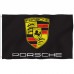 Porsche Black 3' x 5' Polyester Flag, Pole and Mount
