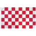 Checkered Red & White 3' x 5' Polyester Flag, Pole and Mount