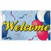 Welcome Balloons 3' x 5' Polyester Flag, Pole and Mount