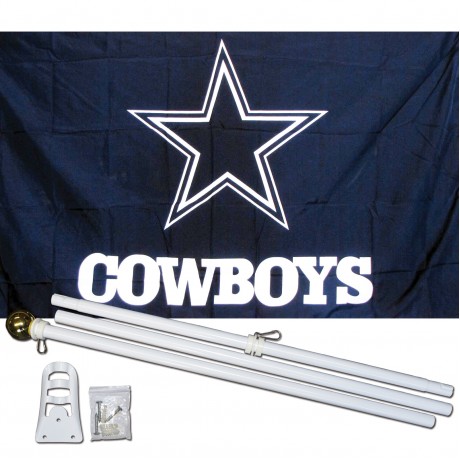 Dallas Cowboys 3' x 5' Polyester Flag, Pole and Mount