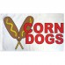 Corn Dogs 3' x 5' Polyester Flag, Pole and Mount