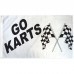 Go Karts 3' x 5' Polyester Flag, Pole and Mount