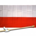 Poland 3' x 5' Flag, Pole And Mount