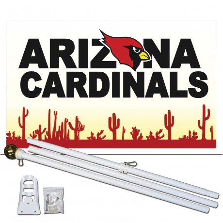 Arizona Cardinals Desert 3' x 5' Polyester Flag, Pole and Mount