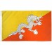 Bhutan 3' x 5' Polyester Flag, Pole and Mount