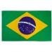 Brazil 3' x 5' Polyester Flag, Pole and Mount