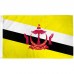 Brunei 3' x 5' Polyester Flag, Pole and Mount