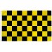 Checkered Black & Yellow 3' x 5' Polyester Flag, Pole and Mount