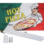 Fresh Hot Pizza 2' x 3' Vinyl Business Banner (BN0002) - by www