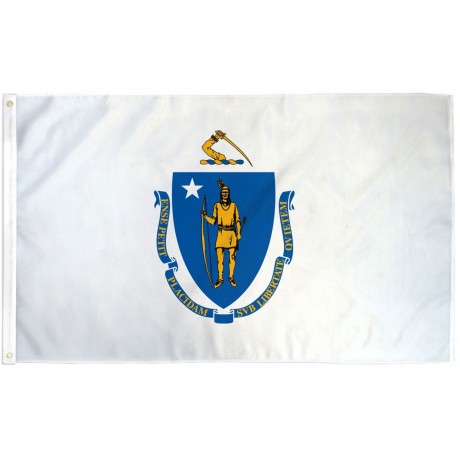 Massachusetts State 3' x 5' Polyester Flag