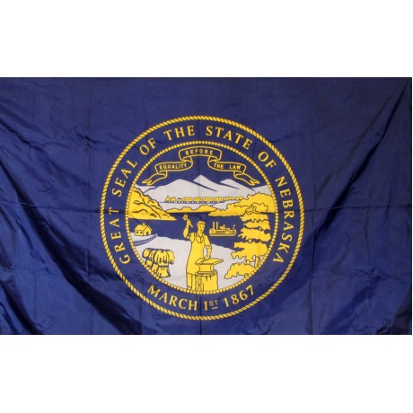 Nebraska 3'x 5' Solar Max Nylon State Flag