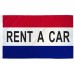 Rent A Car Patriotic 3' x 5' Polyester Flag, Pole and Mount
