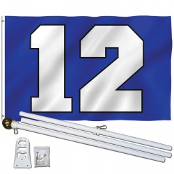 Seattle Seahawks Big 12 3' x 5' Polyester Flag, Pole and Mount