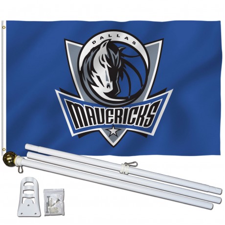 Dallas Mavericks 3' x 5' Polyester Flag, Pole and Mount