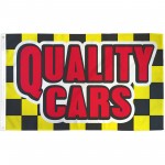 Quality Cars Yellow Checkered 3' x 5' Polyester Flag