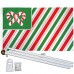Christmas USA Candy Canes 3' x 5' Polyester Flag, Pole and Mount