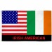 Irish American 3' x 5' Polyester Flag, Pole and Mount