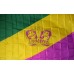 Mardi Gras Crown 3' x 5' Polyester Flag, Pole and Mount