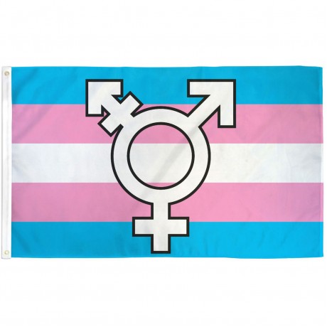 Transgender Symbol Pride 3' x 5' Polyester Flag