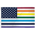 USA Old Glory Rainbow Pride 3' x 5' Polyester Flag