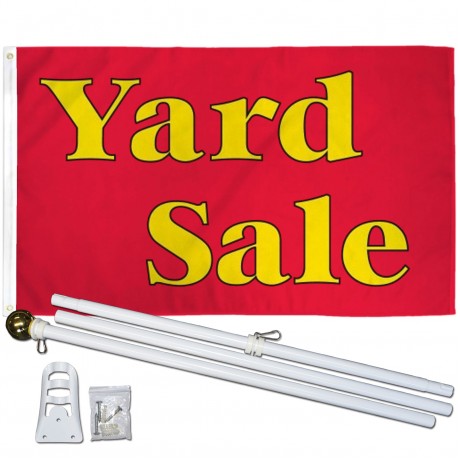 Yard Sale Red 3' x 5' Polyester Flag, Pole and Mount