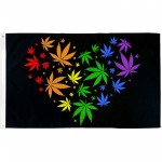 Marijuana Love Rainbow 3' x 5' Polyester Flag