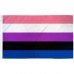 Gender Fluid Pride 3' x 5' Polyester Flag, Pole and Mount
