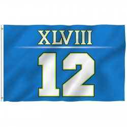 Seattle Seahawks 12th Man Superbowl 48 Champs 3' x 5' Polyester Flag