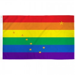 Alaska Rainbow Pride 3 'x 5' Polyester Flag