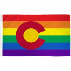 Colorado Rainbow Pride 3 'x 5' Polyester Flag