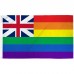 Hawaii Rainbow Pride 3 'x 5' Polyester Flag, Pole and Mount
