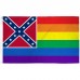 Mississippi Rainbow Pride 3 'x 5' Polyester Flag, Pole and Mount
