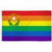 Nevada Rainbow Pride 3 'x 5' Polyester Flag, Pole and Mount