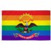 North Dakota Rainbow Pride 3 'x 5' Polyester Flag, Pole and Mount